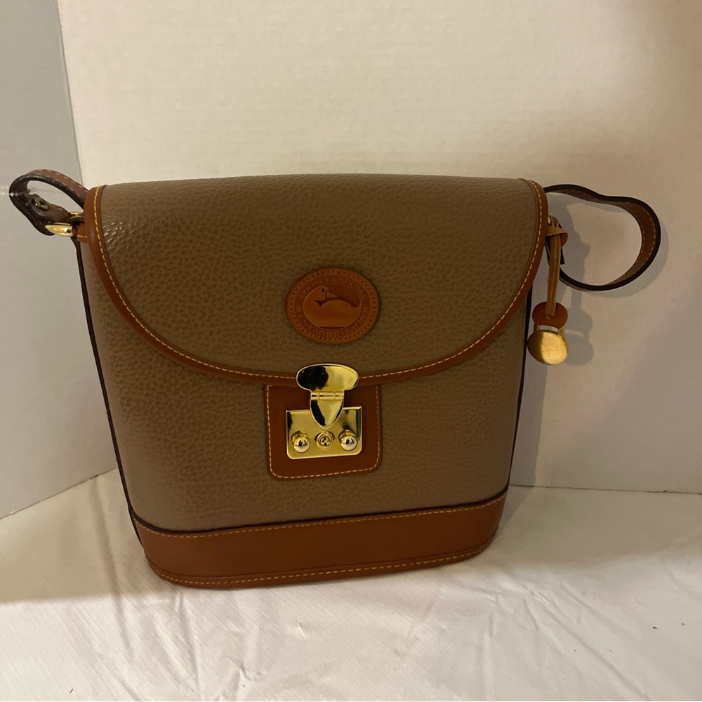 Dooney & Bourke Tan and Brown Crossbody Bag